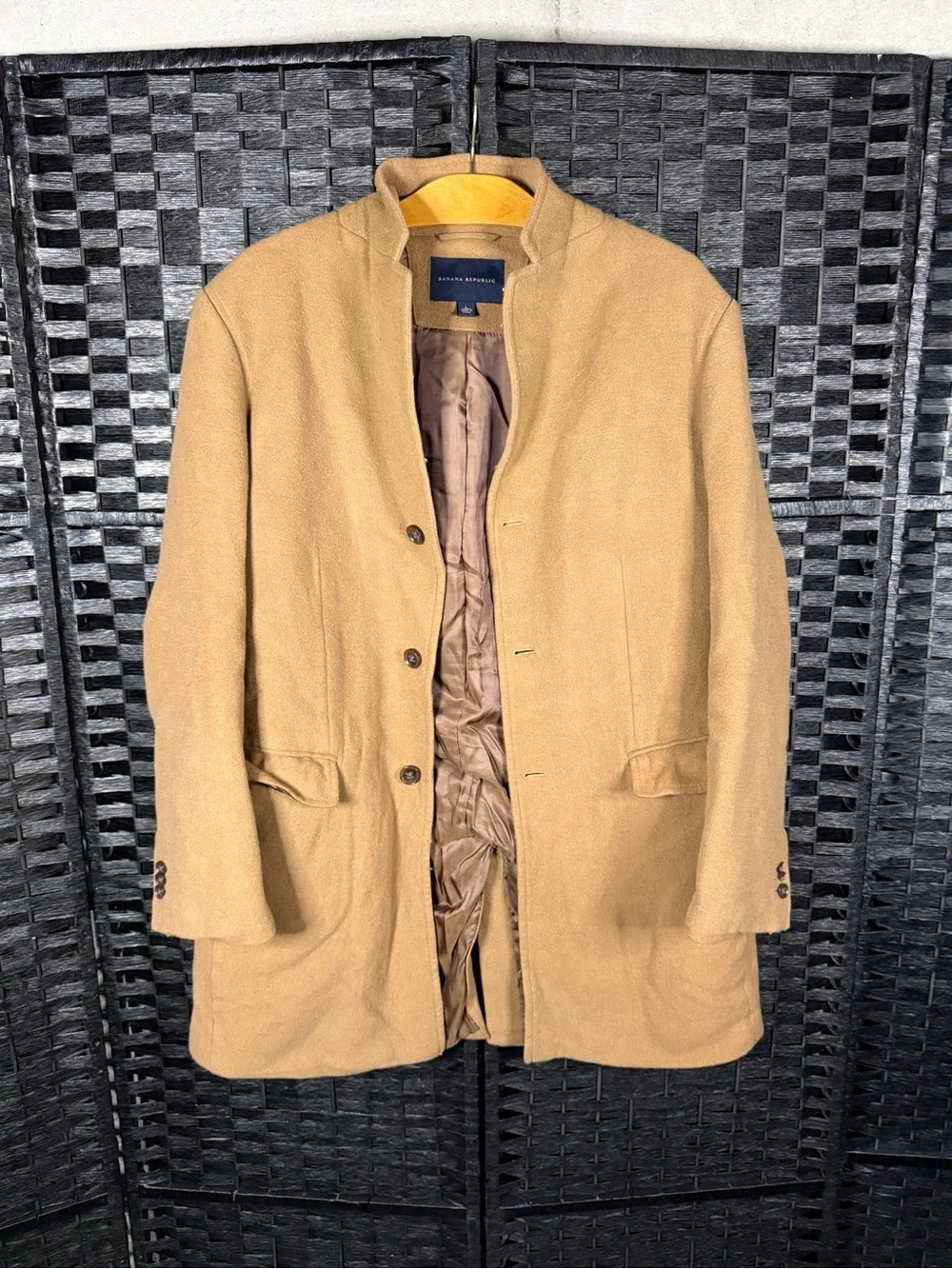 Banana Republic Tan Wool Blend Pea Coat